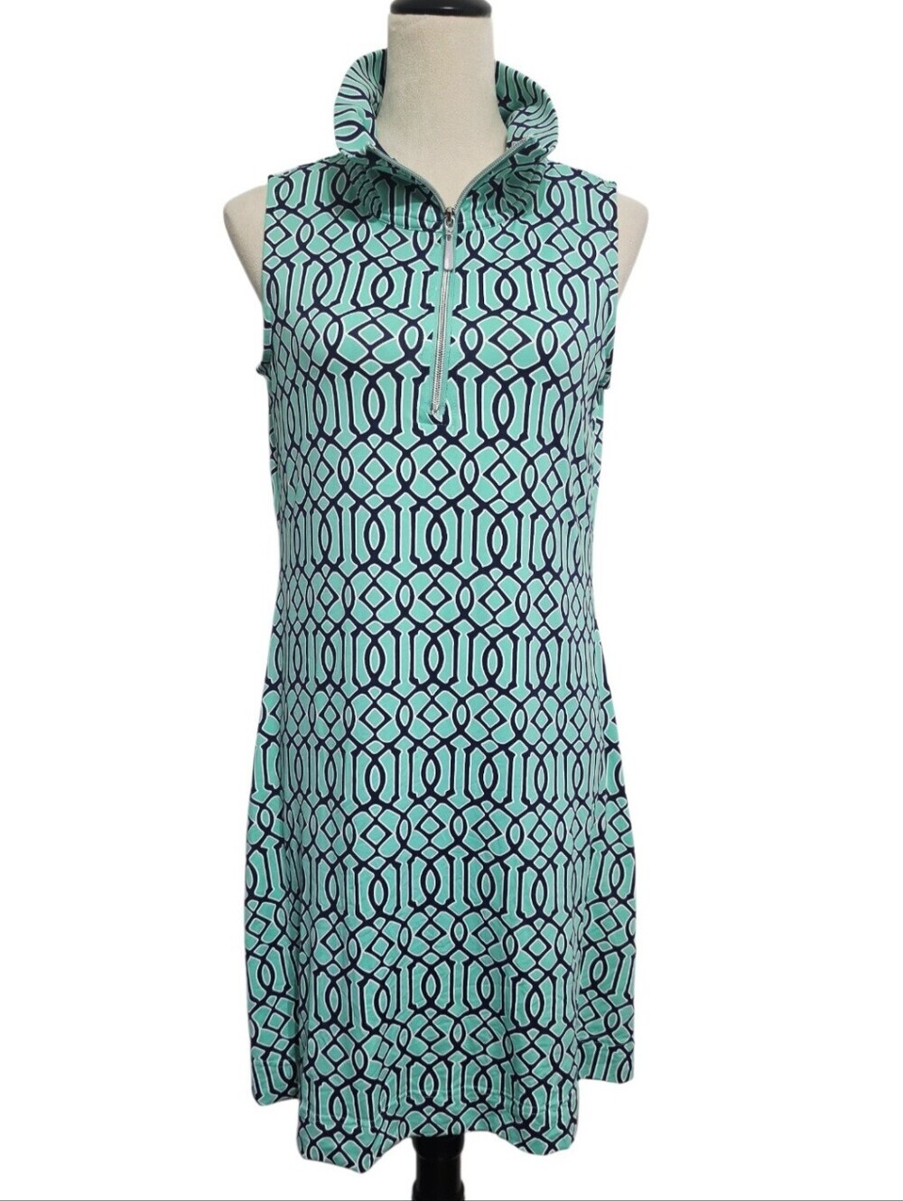 Lulu B Dress Womens Small SPF 50 Sleeveless Quarter Zip Coastal Grandma  Resort - Picture 3 of 14